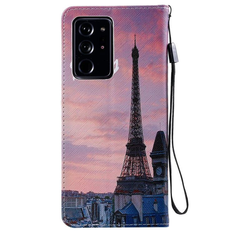 For Samsung Galaxy Note 20 Ultra Painting Horizontal Flip Leather Case with Holder & Card Slot & Lanyard