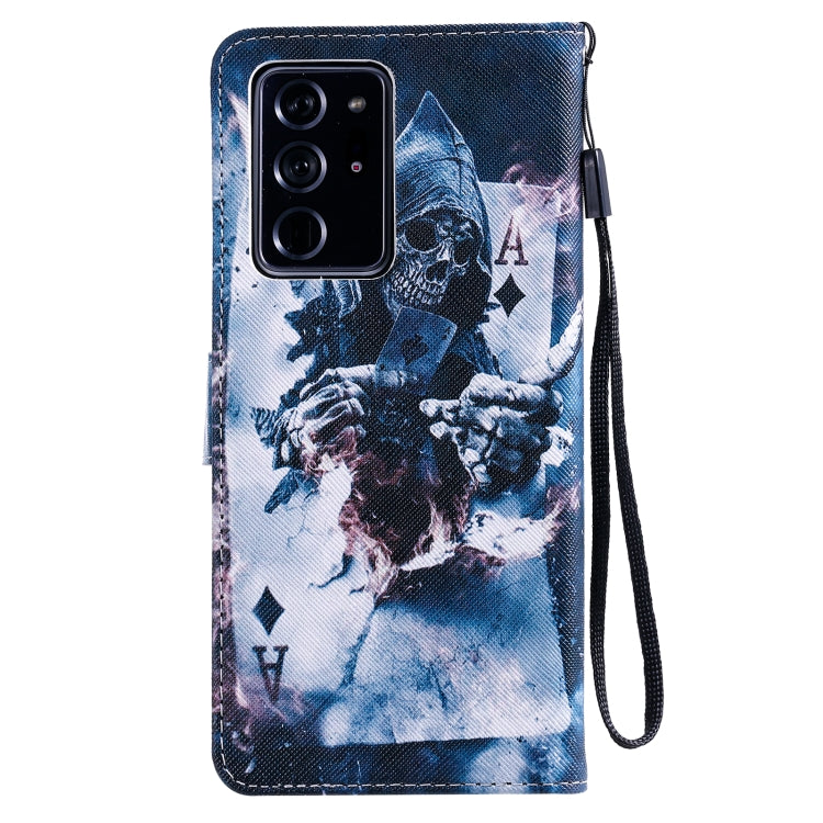 For Samsung Galaxy Note 20 Ultra Painting Horizontal Flip Leather Case with Holder & Card Slot & Lanyard