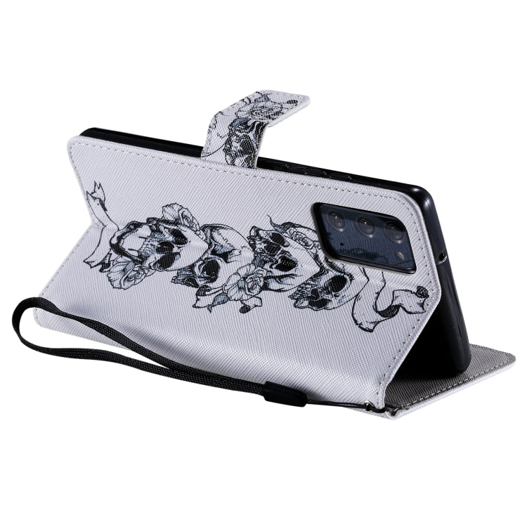 For Samsung Galaxy Note 20 Painting Horizontal Flip Leather Case with Holder & Card Slot & Lanyard