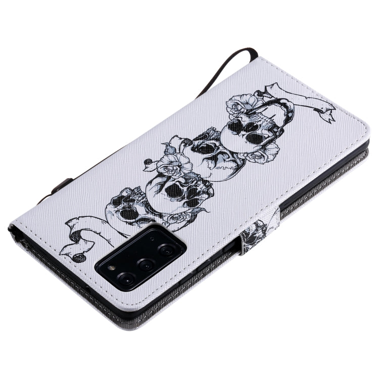 For Samsung Galaxy Note 20 Painting Horizontal Flip Leather Case with Holder & Card Slot & Lanyard