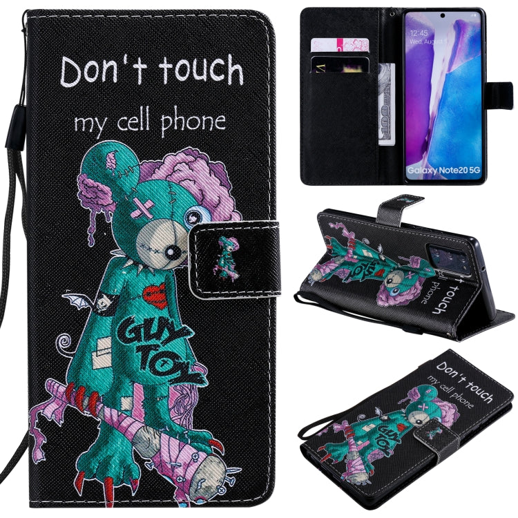 For Samsung Galaxy Note 20 Painting Horizontal Flip Leather Case with Holder & Card Slot & Lanyard
