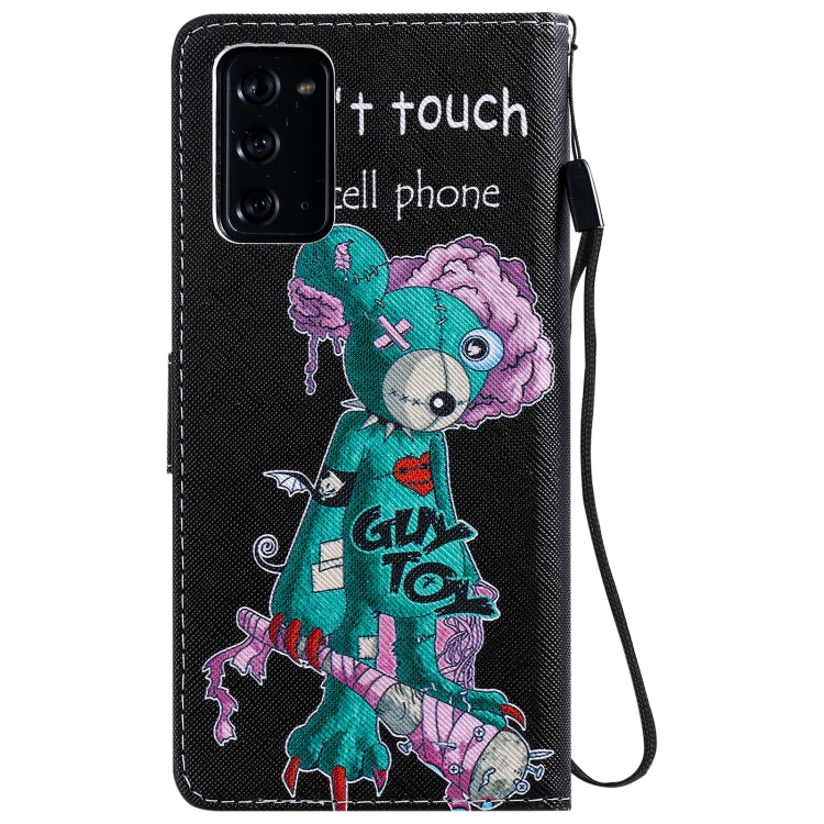 For Samsung Galaxy Note 20 Painting Horizontal Flip Leather Case with Holder & Card Slot & Lanyard