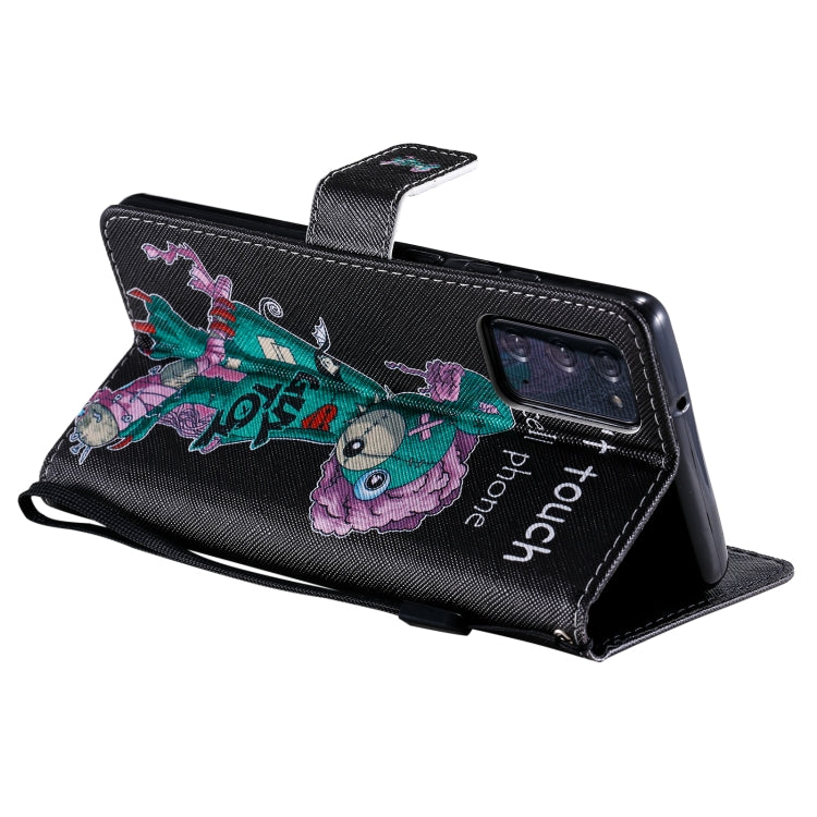 For Samsung Galaxy Note 20 Painting Horizontal Flip Leather Case with Holder & Card Slot & Lanyard