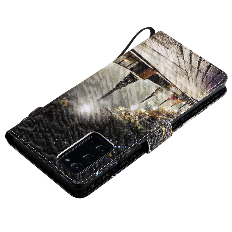 For Samsung Galaxy Note 20 Painting Horizontal Flip Leather Case with Holder & Card Slot & Lanyard