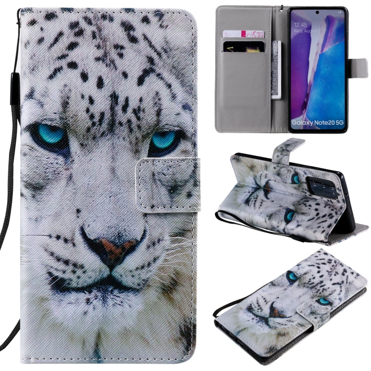 For Samsung Galaxy Note 20 Painting Horizontal Flip Leather Case with Holder & Card Slot & Lanyard