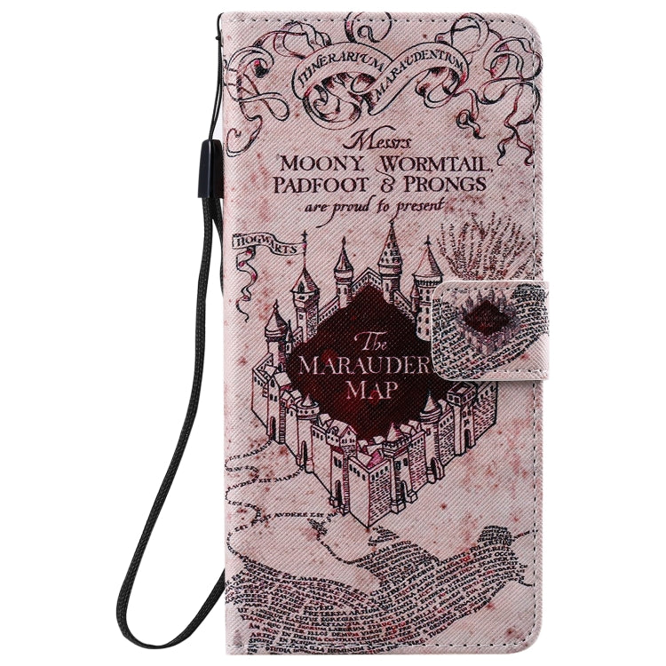 For Samsung Galaxy Note 20 Painting Horizontal Flip Leather Case with Holder & Card Slot & Lanyard