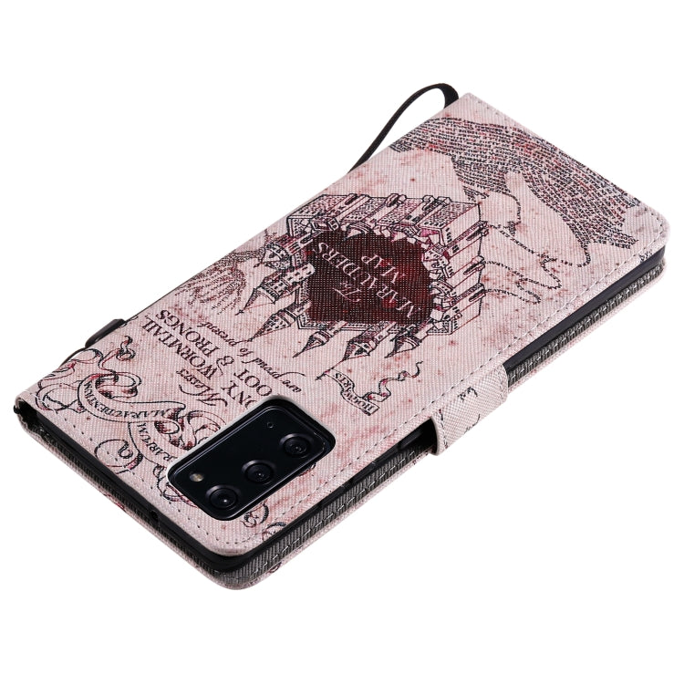 For Samsung Galaxy Note 20 Painting Horizontal Flip Leather Case with Holder & Card Slot & Lanyard