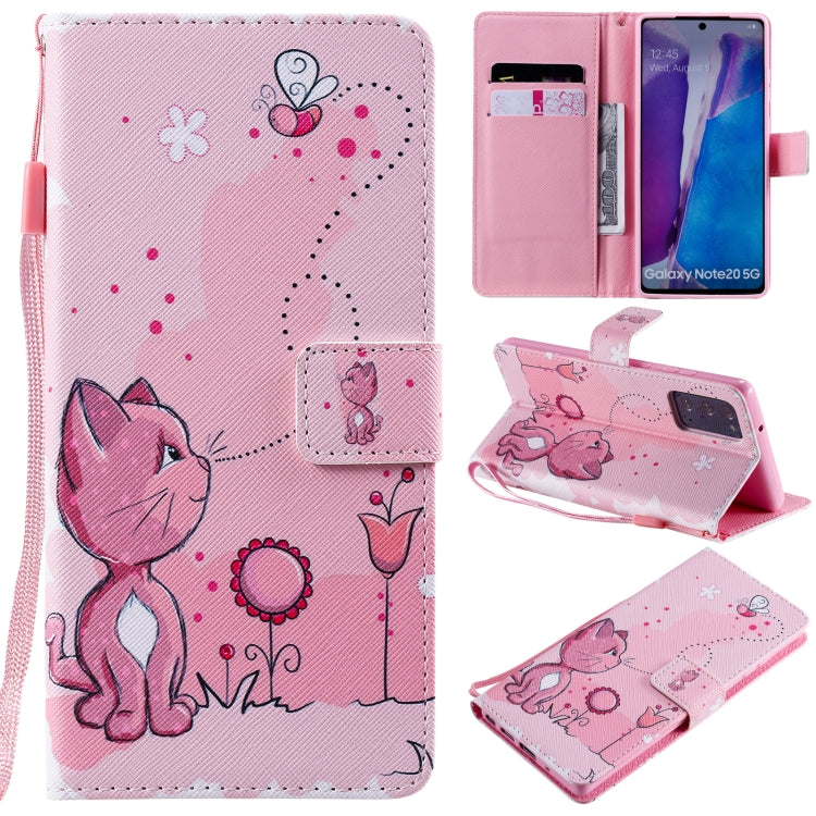 For Samsung Galaxy Note 20 Painting Horizontal Flip Leather Case with Holder & Card Slot & Lanyard