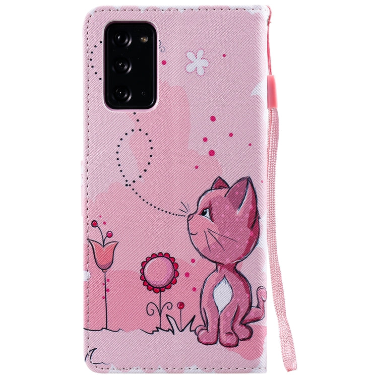 For Samsung Galaxy Note 20 Painting Horizontal Flip Leather Case with Holder & Card Slot & Lanyard