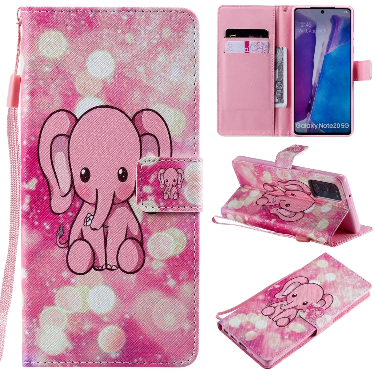 For Samsung Galaxy Note 20 Painting Horizontal Flip Leather Case with Holder & Card Slot & Lanyard