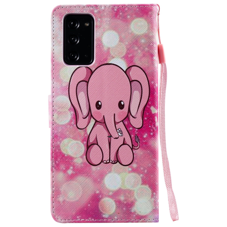 For Samsung Galaxy Note 20 Painting Horizontal Flip Leather Case with Holder & Card Slot & Lanyard