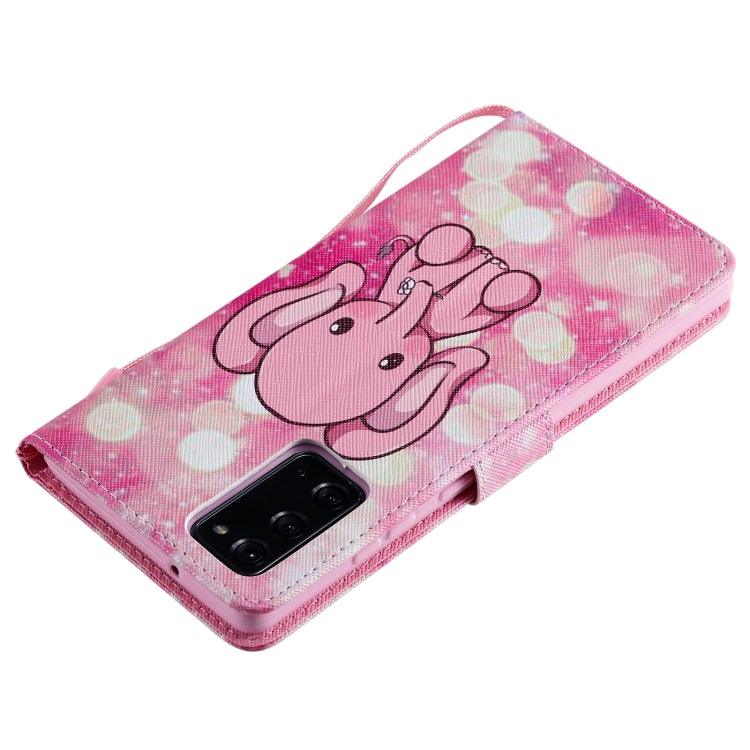 For Samsung Galaxy Note 20 Painting Horizontal Flip Leather Case with Holder & Card Slot & Lanyard