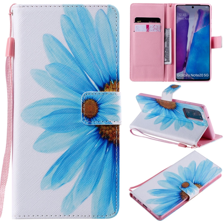 For Samsung Galaxy Note 20 Painting Horizontal Flip Leather Case with Holder & Card Slot & Lanyard