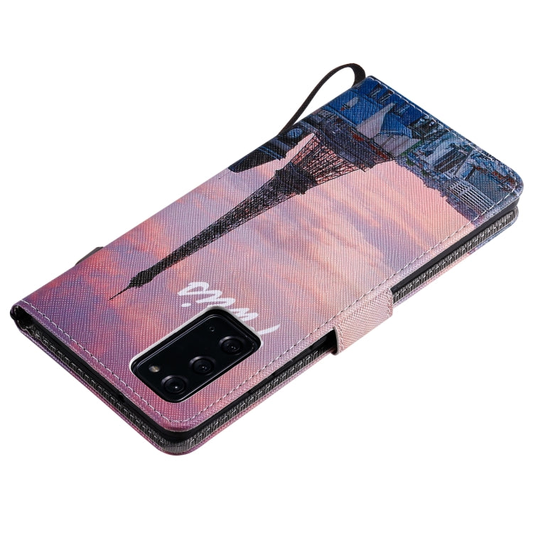 For Samsung Galaxy Note 20 Painting Horizontal Flip Leather Case with Holder & Card Slot & Lanyard