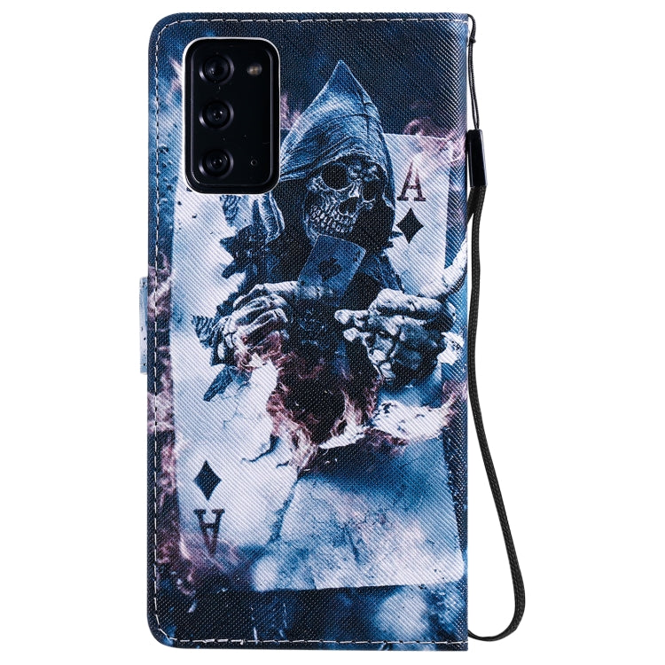 For Samsung Galaxy Note 20 Painting Horizontal Flip Leather Case with Holder & Card Slot & Lanyard