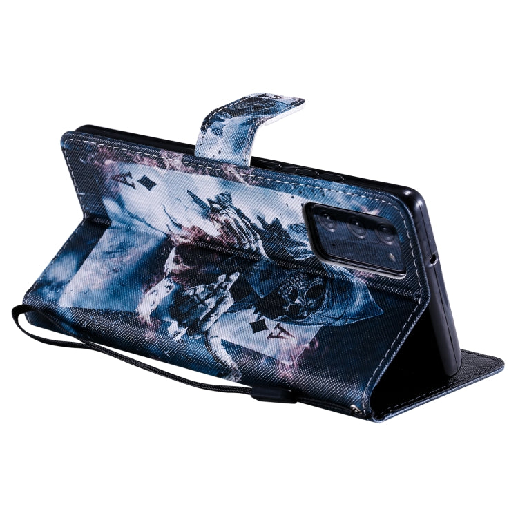 For Samsung Galaxy Note 20 Painting Horizontal Flip Leather Case with Holder & Card Slot & Lanyard
