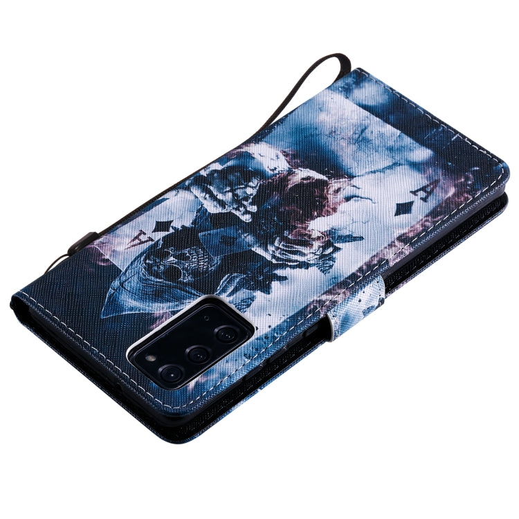 For Samsung Galaxy Note 20 Painting Horizontal Flip Leather Case with Holder & Card Slot & Lanyard