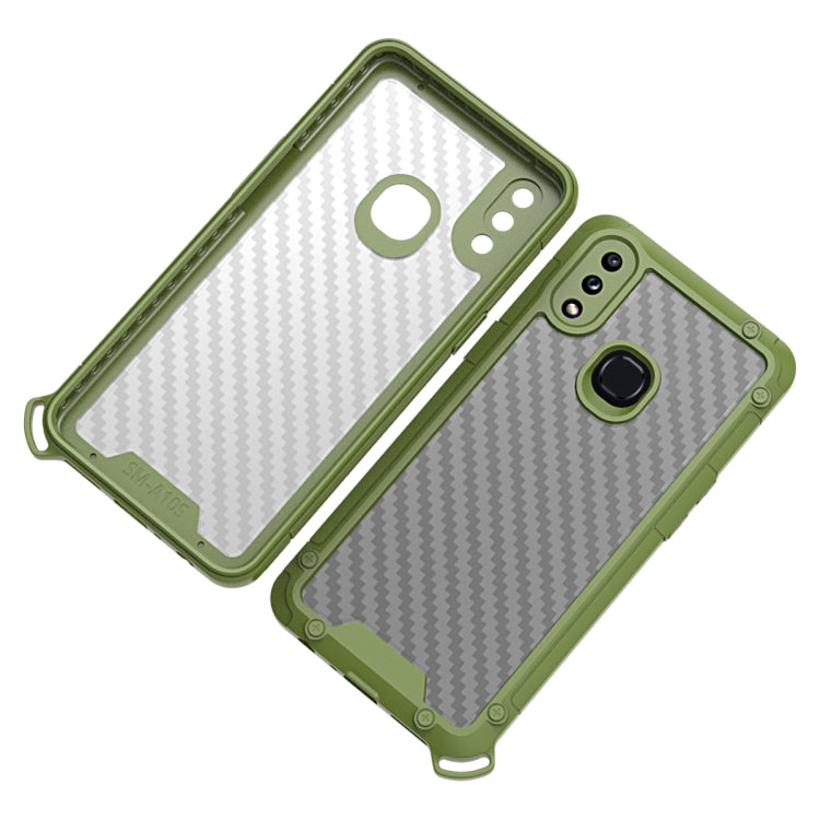 For Samsung Galaxy A10s Gold-Shield Series Shockproof PC + TPU Case