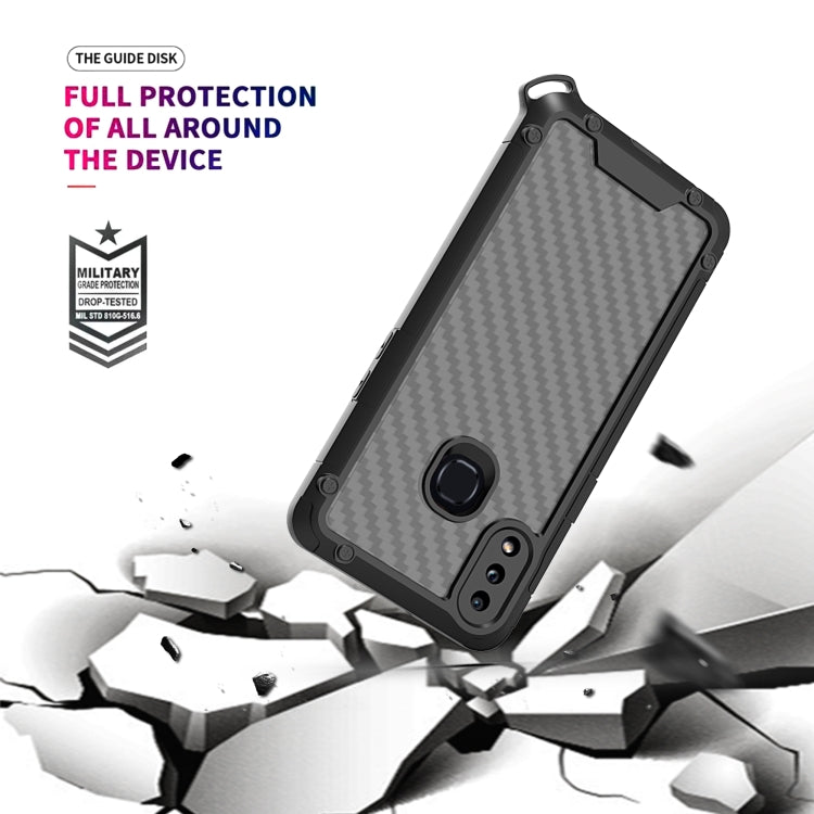 For Samsung Galaxy A10s Gold-Shield Series Shockproof PC + TPU Case