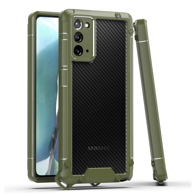 For Samsung Galaxy Note20 Gold-Shield Series Shockproof PC + TPU Case