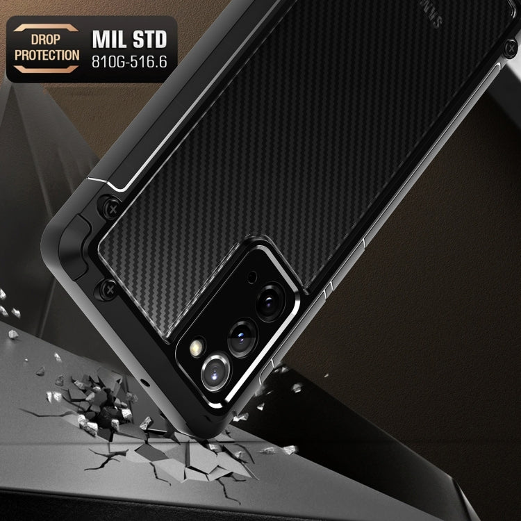 For Samsung Galaxy Note20 Gold-Shield Series Shockproof PC + TPU Case