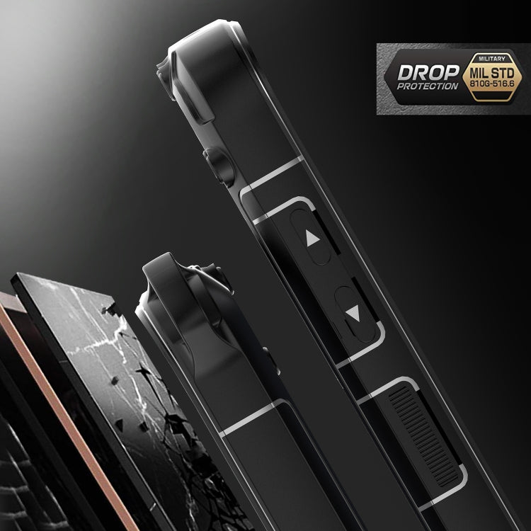 For LG K31 Gold-Shield Series Shockproof PC + TPU Case