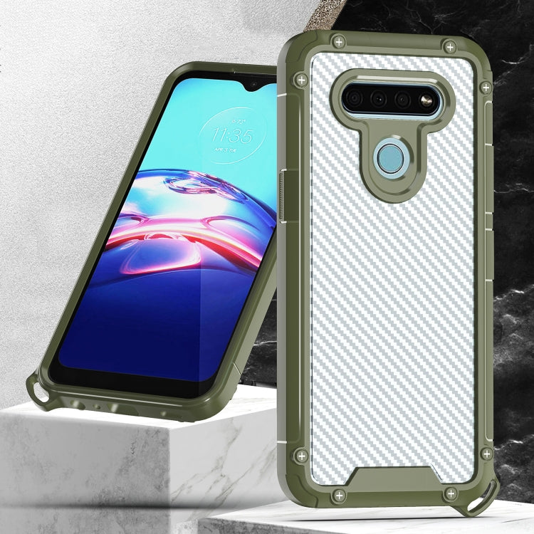 For LG K51 Gold-Shield Series Shockproof PC + TPU Case
