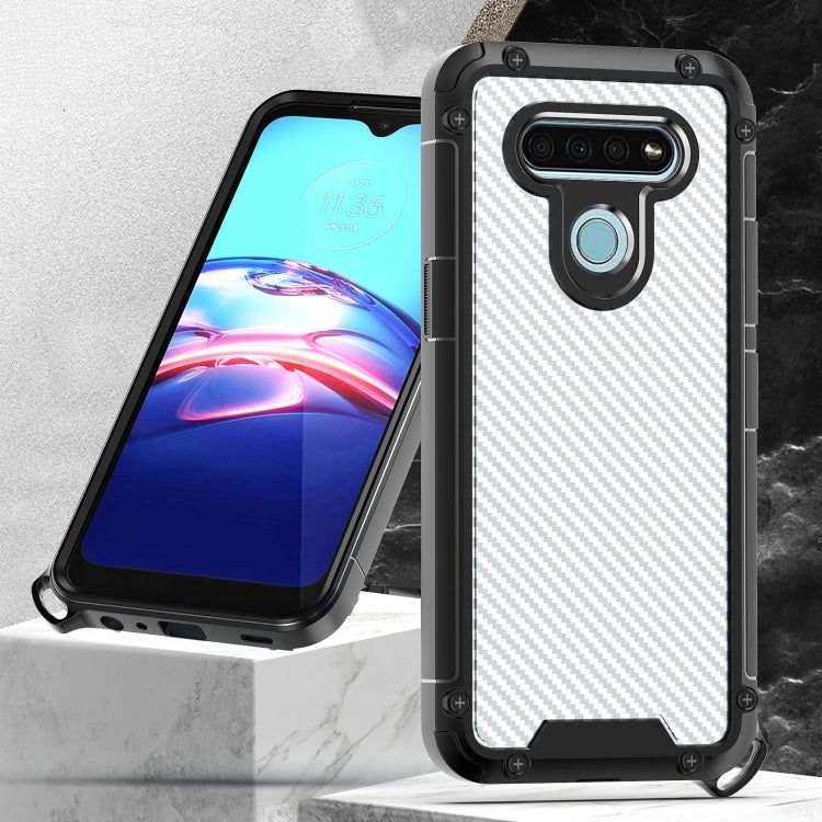 For LG K51 Gold-Shield Series Shockproof PC + TPU Case