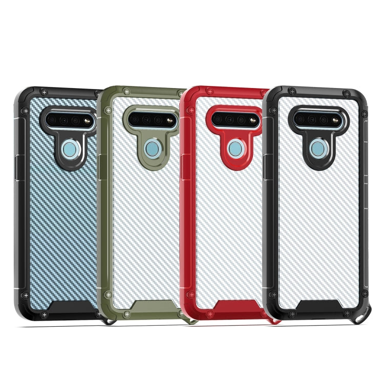 For LG K51 Gold-Shield Series Shockproof PC + TPU Case