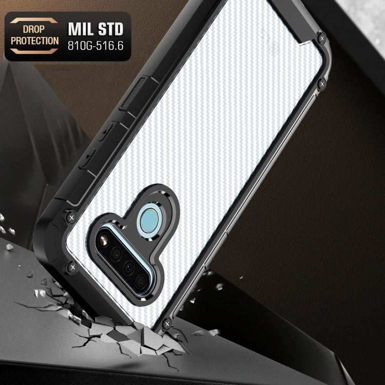 For LG K51 Gold-Shield Series Shockproof PC + TPU Case