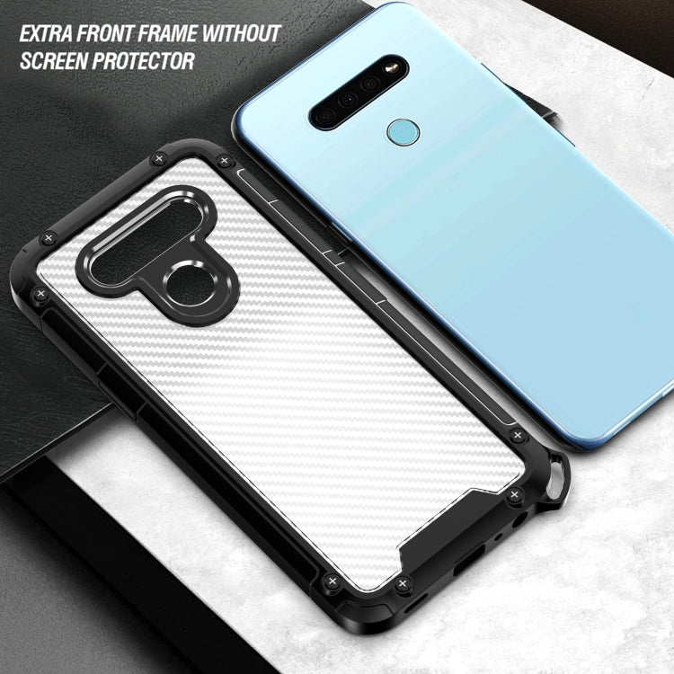 For LG K51 Gold-Shield Series Shockproof PC + TPU Case