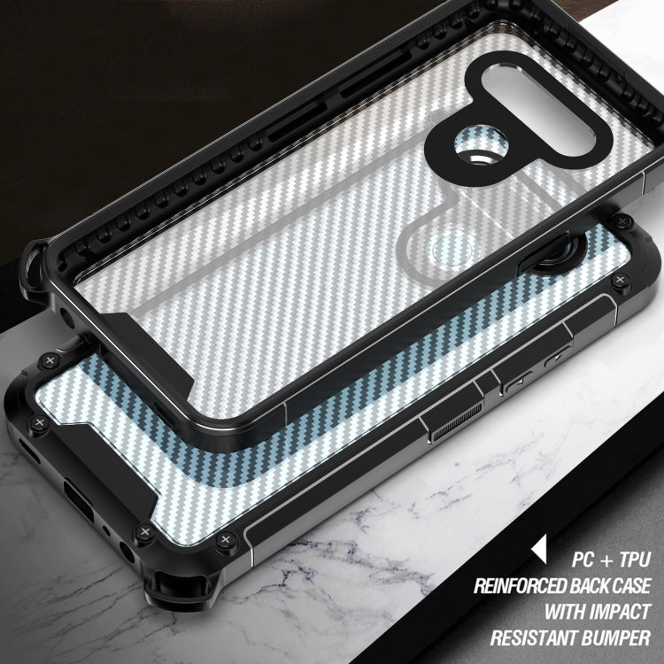 For LG K51 Gold-Shield Series Shockproof PC + TPU Case