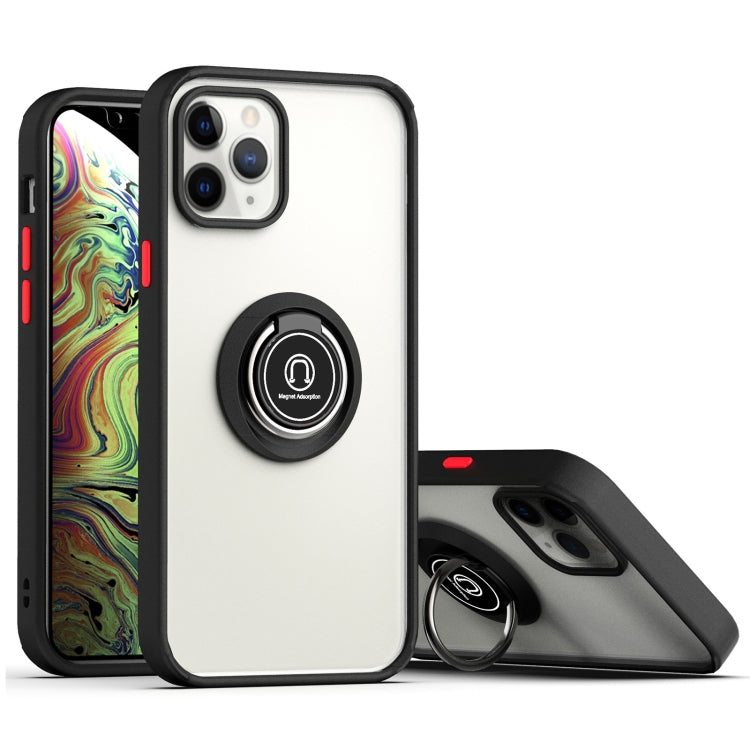 For iPhone 12 / 12 Pro Q Shadow 2 Generation Series TPU + Acrylic Protective Case with 360 Degrees Rotate Ring Holder