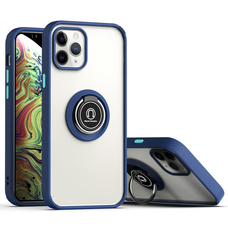 For iPhone 12 / 12 Pro Q Shadow 2 Generation Series TPU + Acrylic Protective Case with 360 Degrees Rotate Ring Holder