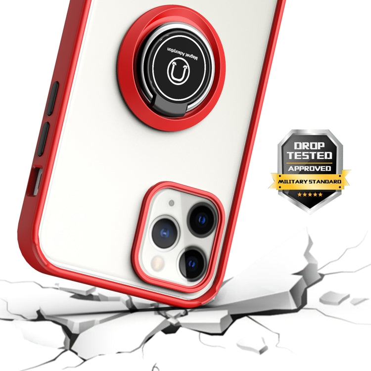 For iPhone 12 / 12 Pro Q Shadow 2 Generation Series TPU + Acrylic Protective Case with 360 Degrees Rotate Ring Holder
