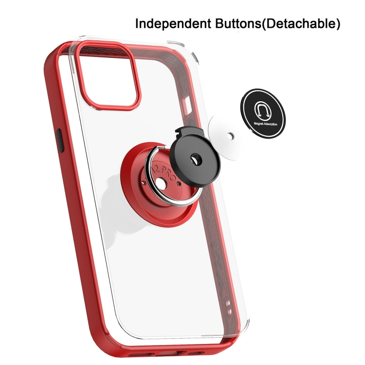 For iPhone 12 Pro Max Q Shadow 2 Generation Series TPU + Acrylic Protective Case with 360 Degrees Rotate Ring Holder