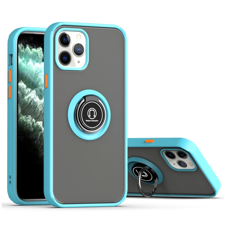For iPhone 12 mini Q Shadow 1 Generation Series TPU + PC Protective Case with 360 Degrees Rotate Ring Holder