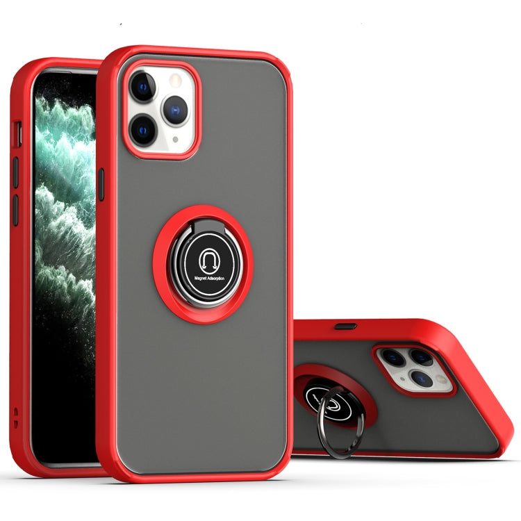For iPhone 12 mini Q Shadow 1 Generation Series TPU + PC Protective Case with 360 Degrees Rotate Ring Holder