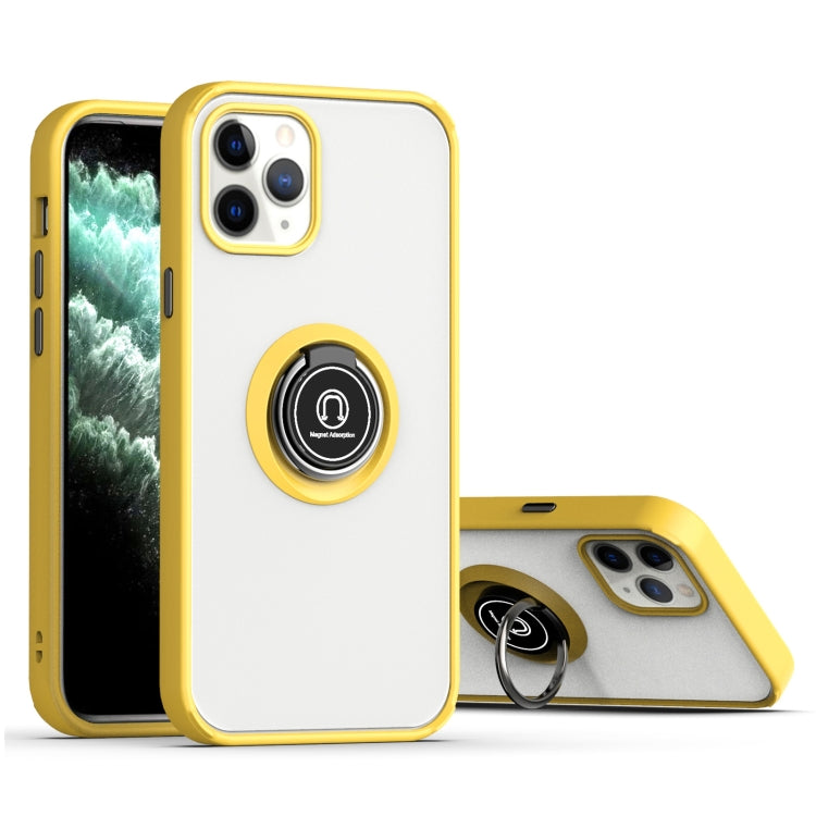 For iPhone 12 / 12 Pro Q Shadow 1 Generation Series TPU + PC Protective Case with 360 Degrees Rotate Ring Holder