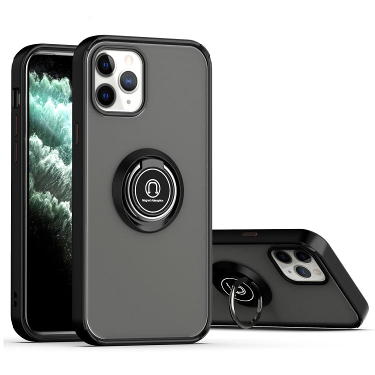 For iPhone 12 / 12 Pro Q Shadow 1 Generation Series TPU + PC Protective Case with 360 Degrees Rotate Ring Holder