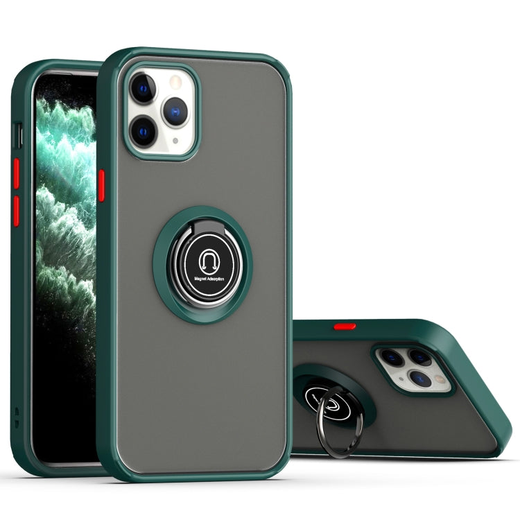 For iPhone 12 / 12 Pro Q Shadow 1 Generation Series TPU + PC Protective Case with 360 Degrees Rotate Ring Holder