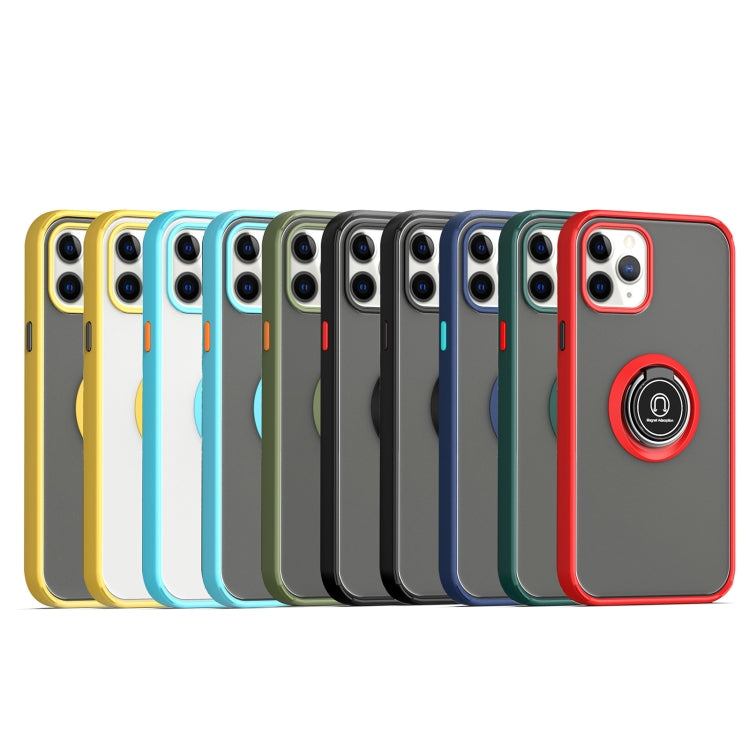 For iPhone 12 / 12 Pro Q Shadow 1 Generation Series TPU + PC Protective Case with 360 Degrees Rotate Ring Holder