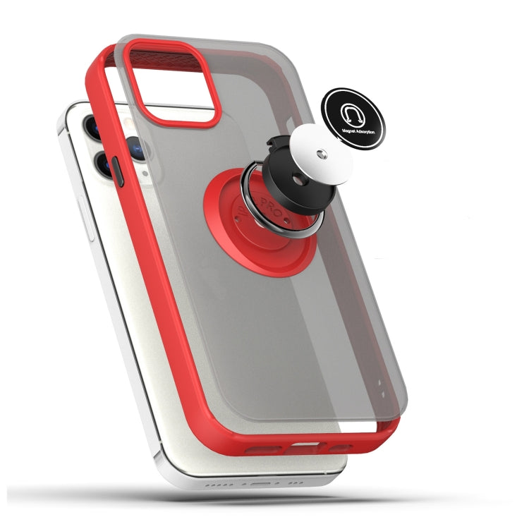 For iPhone 12 / 12 Pro Q Shadow 1 Generation Series TPU + PC Protective Case with 360 Degrees Rotate Ring Holder