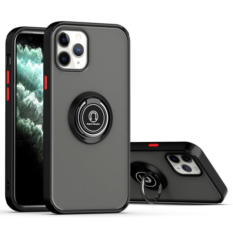 For iPhone 12 Pro Max Q Shadow 1 Generation Series TPU + PC Protective Case with 360 Degrees Rotate Ring Holder