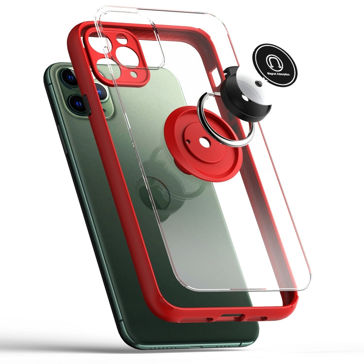 For iPhone 11 Q Shadow 2 Generation Series TPU + Acrylic Protective Case with 360 Degrees Rotate Ring Holder