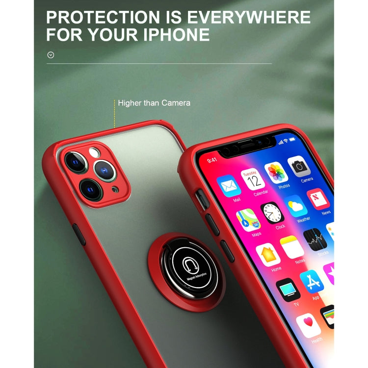 For iPhone 11 Q Shadow 2 Generation Series TPU + Acrylic Protective Case with 360 Degrees Rotate Ring Holder