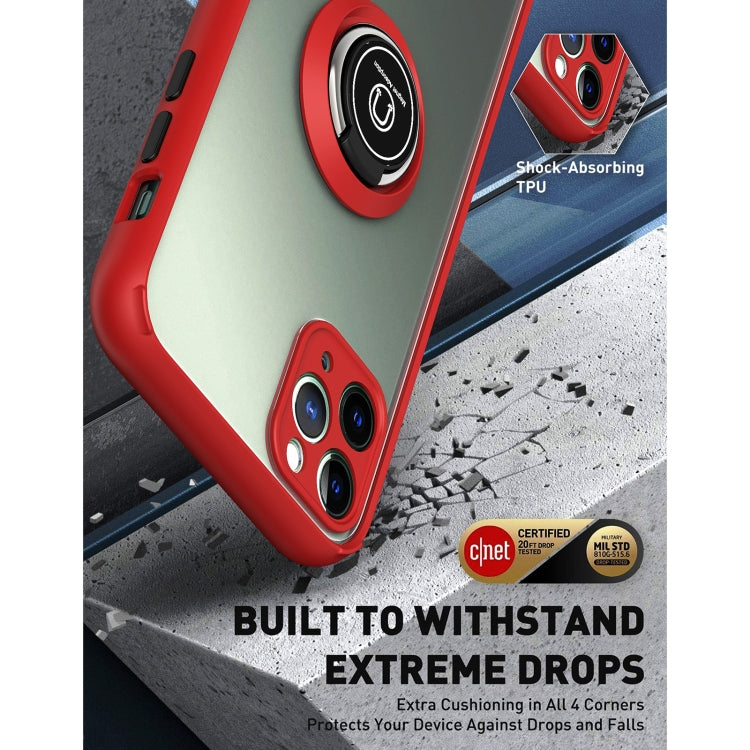 For iPhone 11 Pro Max Q Shadow 2 Generation Series TPU + Acrylic Protective Case with 360 Degrees Rotate Ring Holder