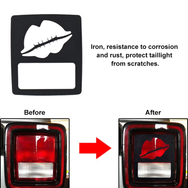 Car Taillight Refit Decoration Pattern Protective Cover, Specification:Lip Shape