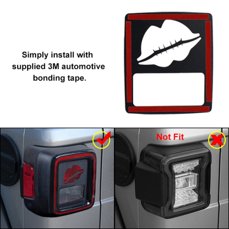 Car Taillight Refit Decoration Pattern Protective Cover, Specification:Lip Shape