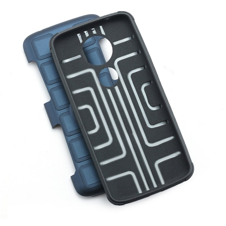 For Motorola Moto E5 Plus US Version 2 In 1 Cube PC + TPU Protective Case with 360 Degrees Rotate Silver Ring Holder